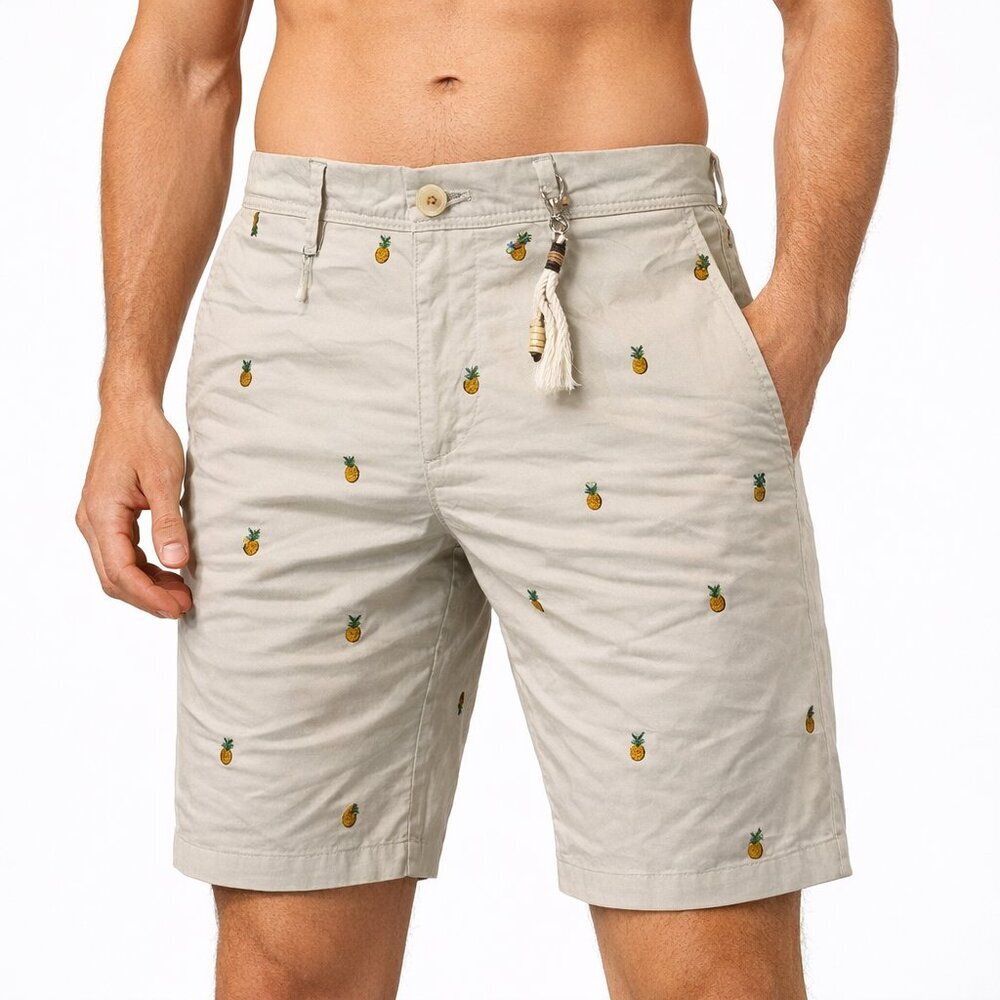 Denim & Flower Ricky Singh Men's Pineapple Print Shorts - size 32 - NWT